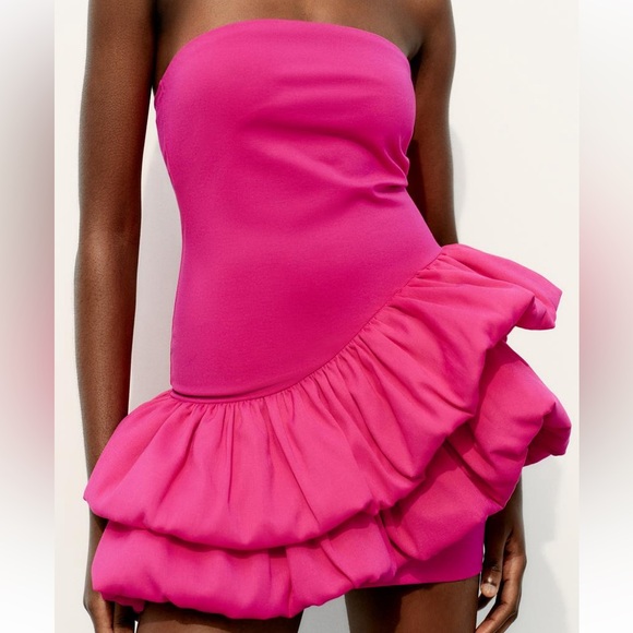 Zara voluminous asymmetric dress - Picture 5 of 9